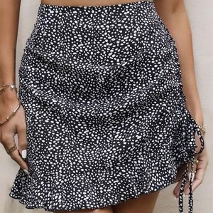 Black and white skirt.
